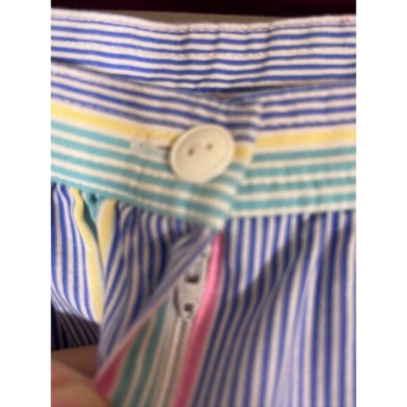 Vintage Striped Skirt 11 Blue Retro Classic Mod Preppy Boho Western Country 80s - Picture 8 of 10